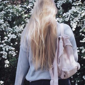 light pink Brandy Melville mini backpack